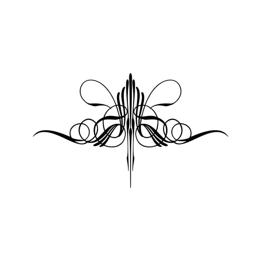 Kafka S3 pinstripe sticker decal, style 09, thin accent line.