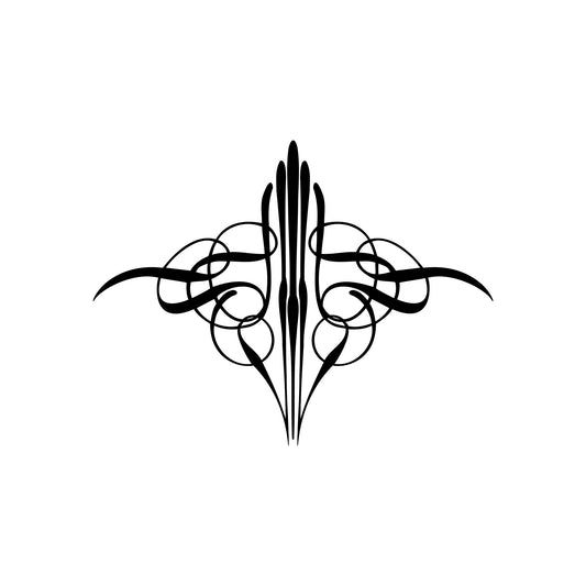 Kafka S3 pinstripe sticker decal, style 14, thin accent line.