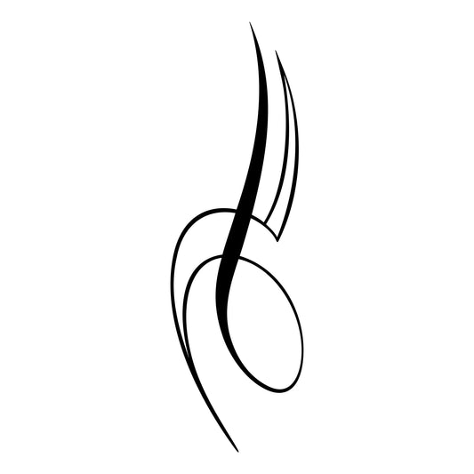 Automotive Lindenberger pinstripe decal, style 02, vinyl stripe graphic.