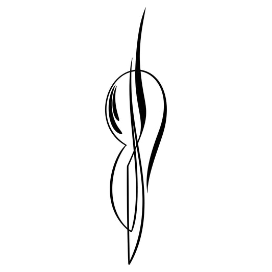 Lindenberger pinstripe vinyl decal, style 05, clean accent line graphic.