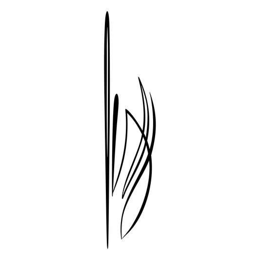 Lindenberger pinstripe vinyl decal, style 06, thin line design.