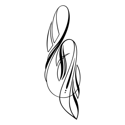 Lindenberger pinstripe vinyl decal, style 10, clean accent line graphic.