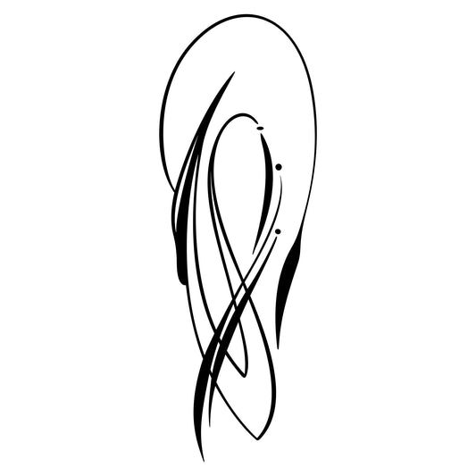 Lindenberger pinstripe vinyl decal, style 25, clean accent line graphic.