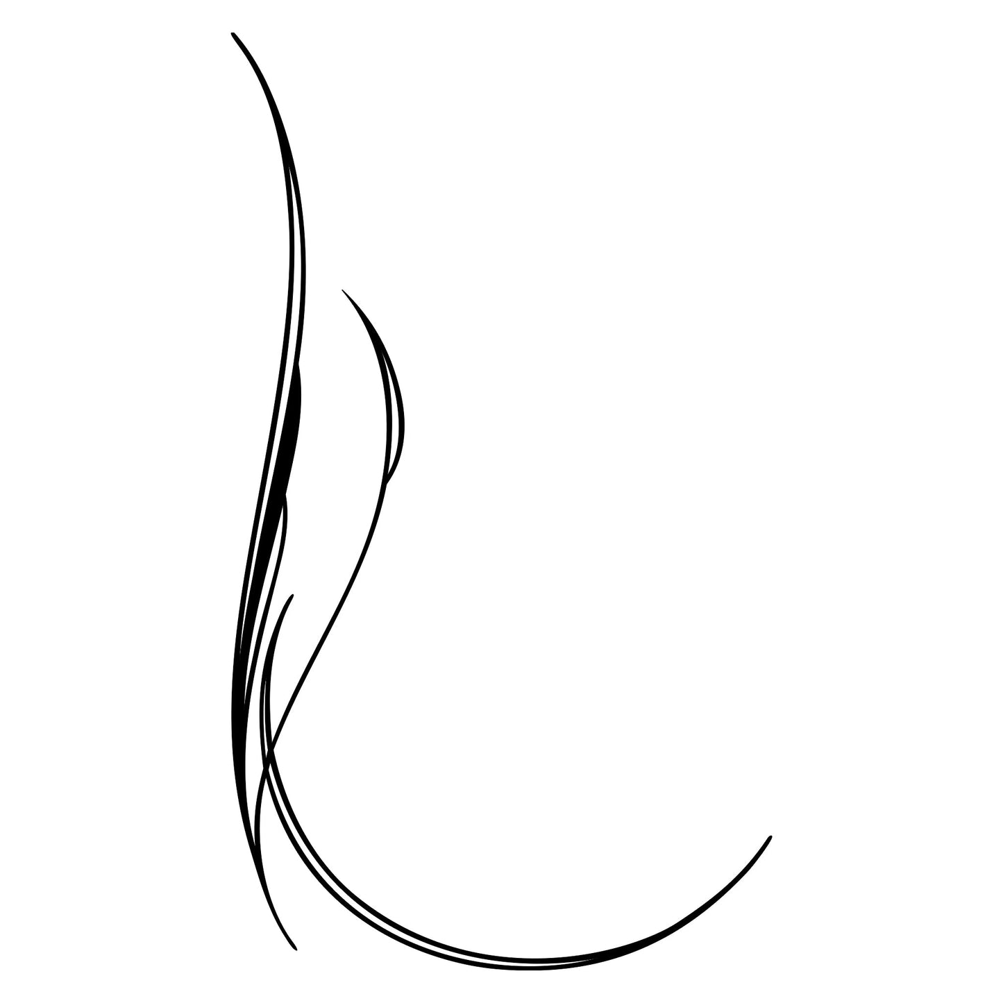 Mowry pinstripe sticker decal, style 03, thin accent line.