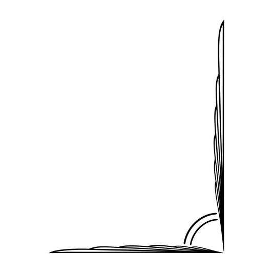 Vehicle pinstripe vinyl sticker, Mowry style 09.