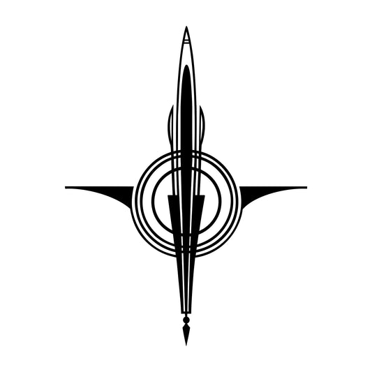 Vehicle pinstripe vinyl sticker, Mowry style 14.