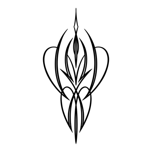 Tramp pinstripe sticker decal, style 03, thin accent line.