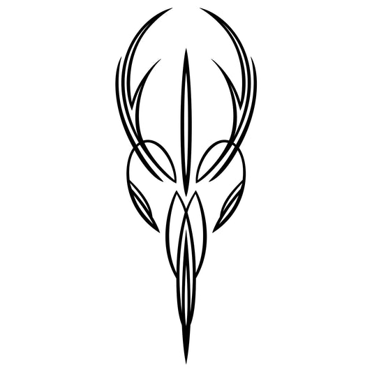 Automotive Tramp pinstripe sticker decal, style 07.