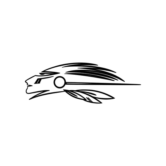 Tramp pinstripe sticker decal, style 08, thin accent line.