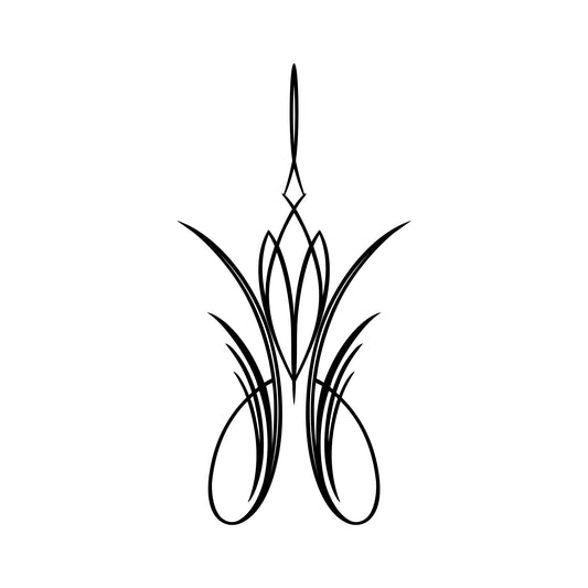 Tramp pinstripe vinyl decal sticker, style 11.