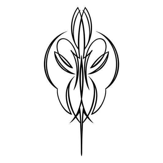 Tramp pinstripe sticker decal, style 13, thin accent line.