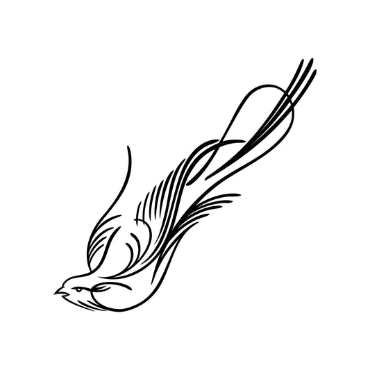 Tramp pinstripe vinyl decal sticker, style 16.