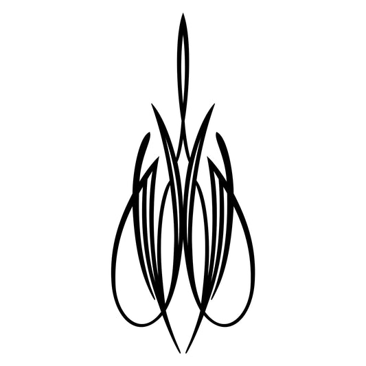 Automotive Tramp pinstripe sticker decal, style 17.