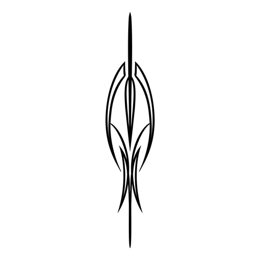 Tramp pinstripe vinyl decal sticker, style 21.