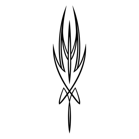 Automotive Tramp pinstripe sticker decal, style 22.