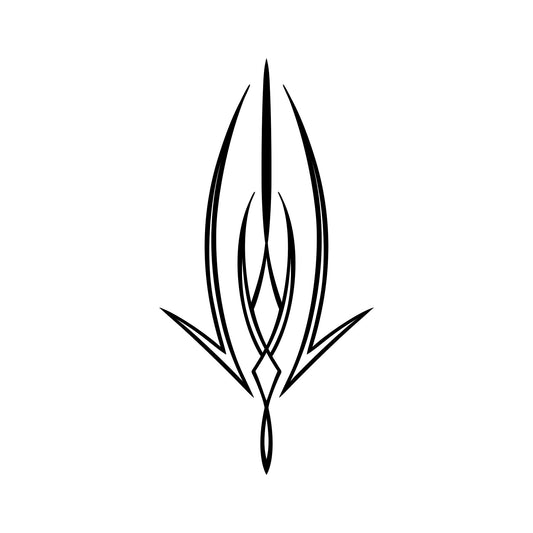 Vehicle pinstripe vinyl sticker, Tramp style 24.