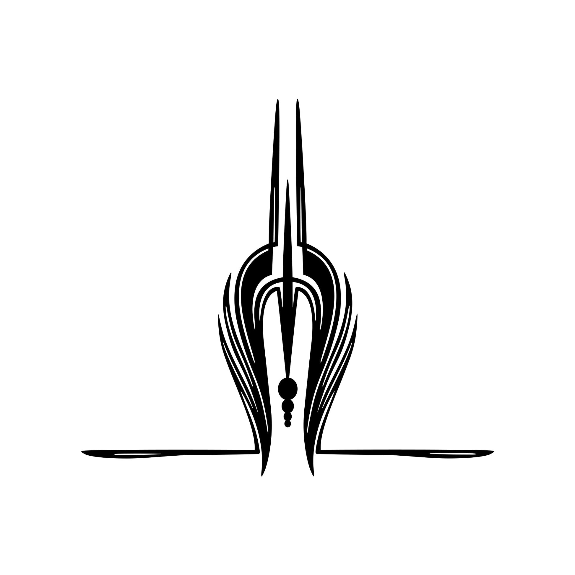 Vickio pinstripe sticker decal, style 03, thin accent line.