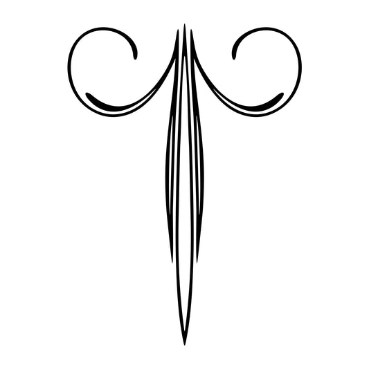 Vickio pinstripe vinyl decal sticker, style 16.