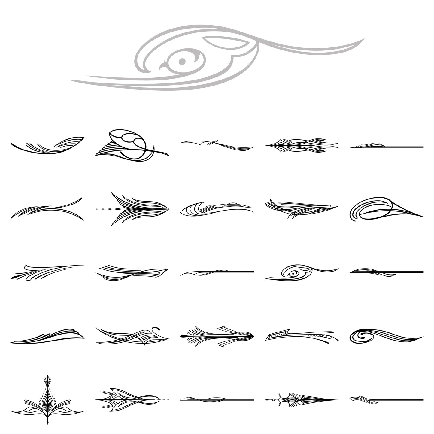 Hughey Series B Collection Pinstripe Decals