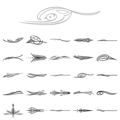 Hughey Series B Collection Pinstripe Decals