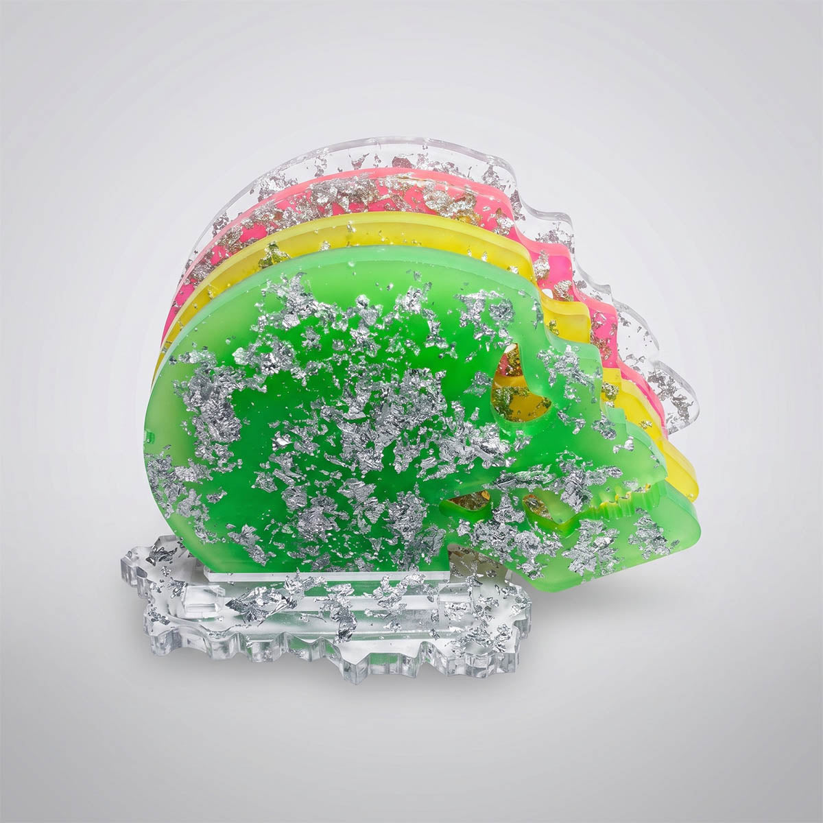 Color changing skull coasters and stand
