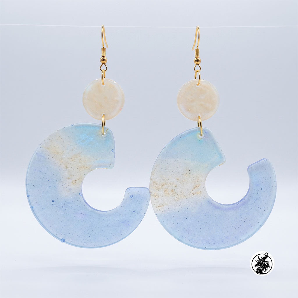 Crescent Moon Dangle Earrings