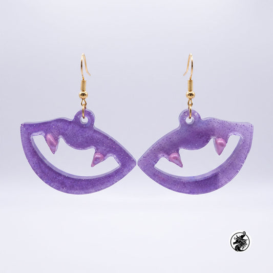 Vampire Fangs Resin Dangle Earrings