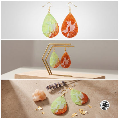 Resin Silhouette Dangle Earrings