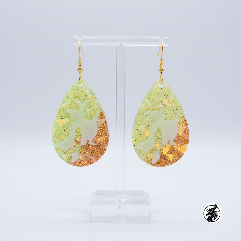 Resin Silhouette Dangle Earrings