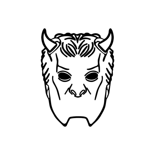 Ghost ghoul mask illustration
