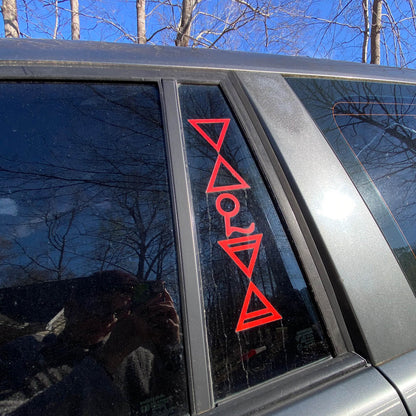 Ghost Symbols on side window of car