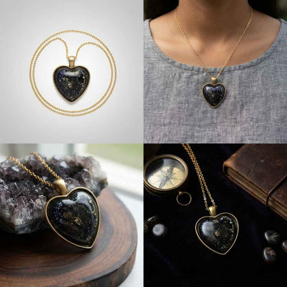 Heart Bezel Pendants with Back Bezel