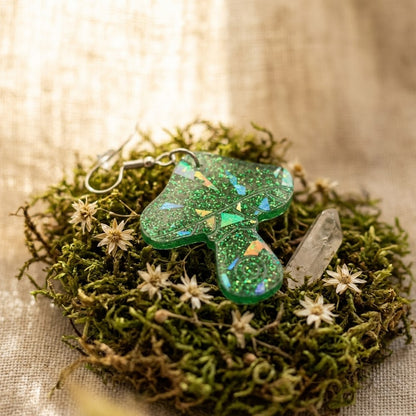 Custom Holographic Mushroom Earrings