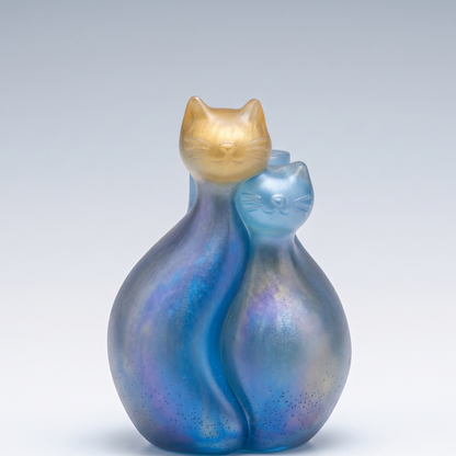 Custom Vase Entwined Cats