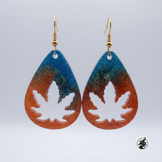 Cannabis Teardrop Earrings