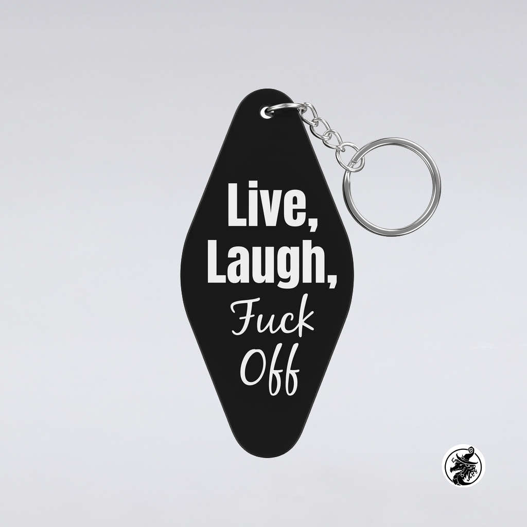 Holographic Motel Style Keychain - Customize It!