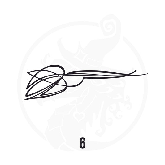 Pinstripe Vinyl Decal Series 106 Style 06, premium high-quality die-cut vinyl decal design #1 for cars, trucks, motorcycles, laptops, and more, sticker