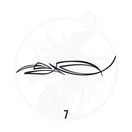 Pinstripe Vinyl Decal Series 106 Style 07, premium high-quality die-cut vinyl decal design #1 for cars, trucks, motorcycles, laptops, and more, sticker