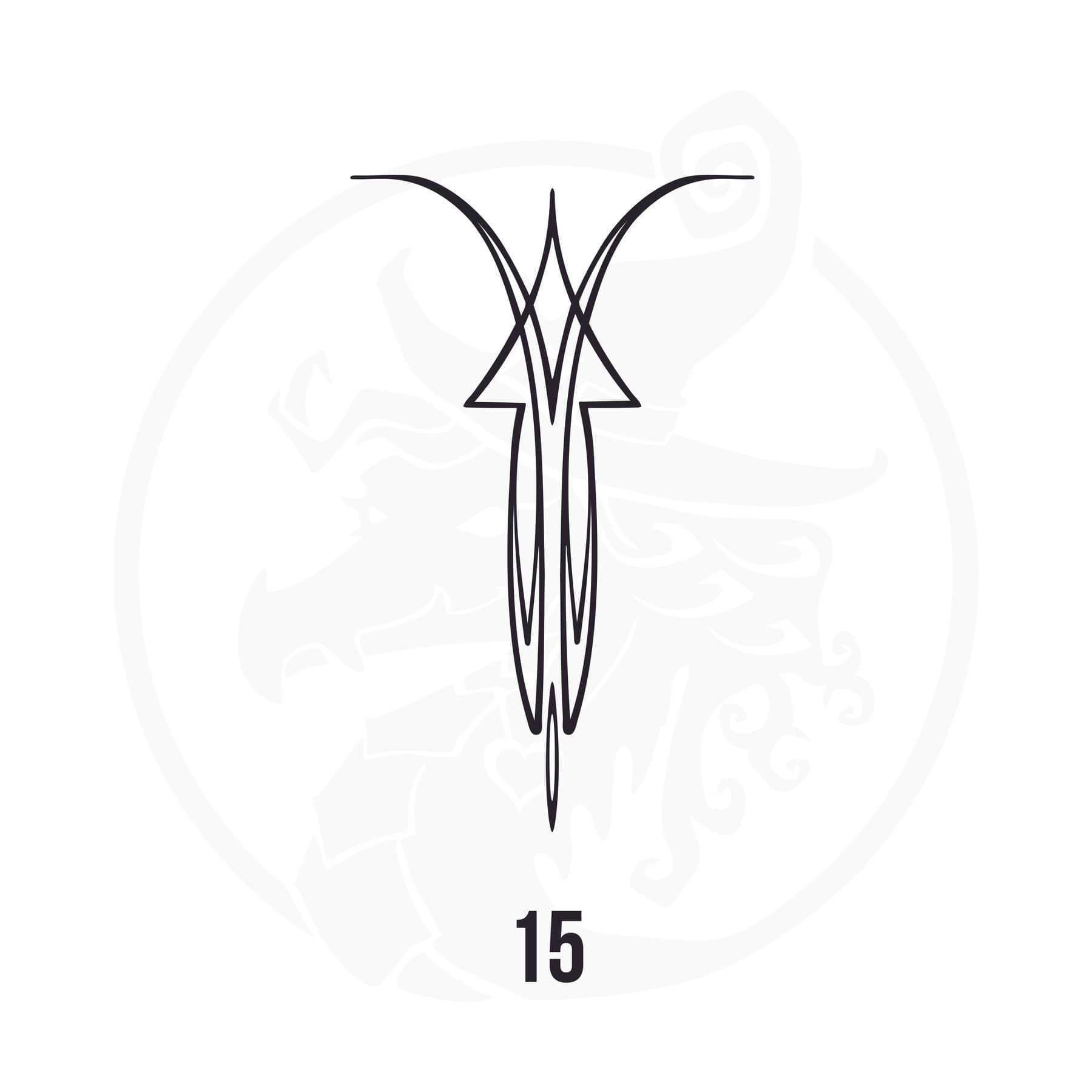 Pinstripe Vinyl Decal Series 106 Style 15, premium high-quality die-cut vinyl decal design #1 for cars, trucks, motorcycles, laptops, and more, sticker