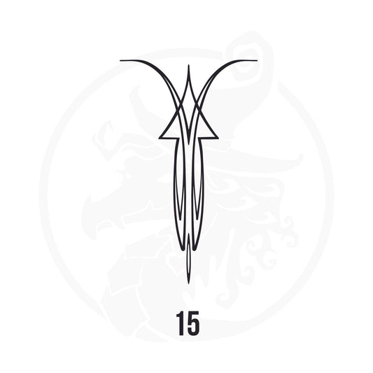 Pinstripe Vinyl Decal Series 106 Style 15, premium high-quality die-cut vinyl decal design #1 for cars, trucks, motorcycles, laptops, and more, sticker