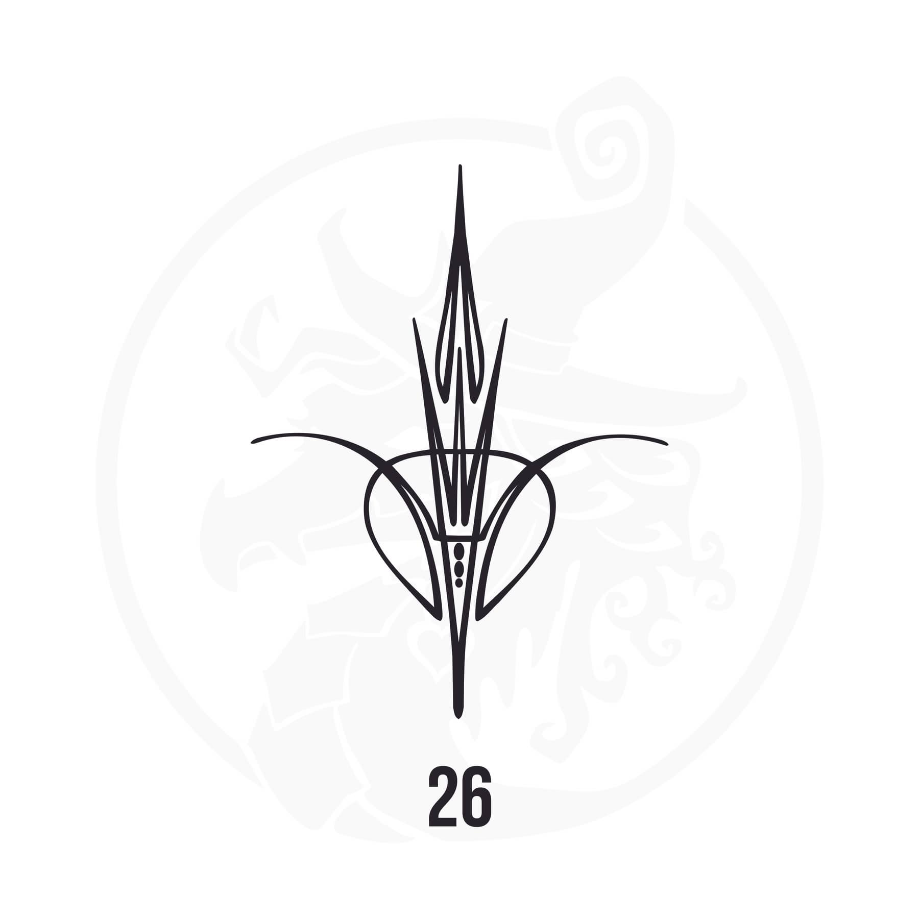 Pinstripe Vinyl Decal Series 106 Style 26, premium high-quality die-cut vinyl decal design #1 for cars, trucks, motorcycles, laptops, and more, sticker