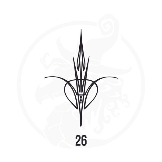 Pinstripe Vinyl Decal Series 106 Style 26, premium high-quality die-cut vinyl decal design #1 for cars, trucks, motorcycles, laptops, and more, sticker