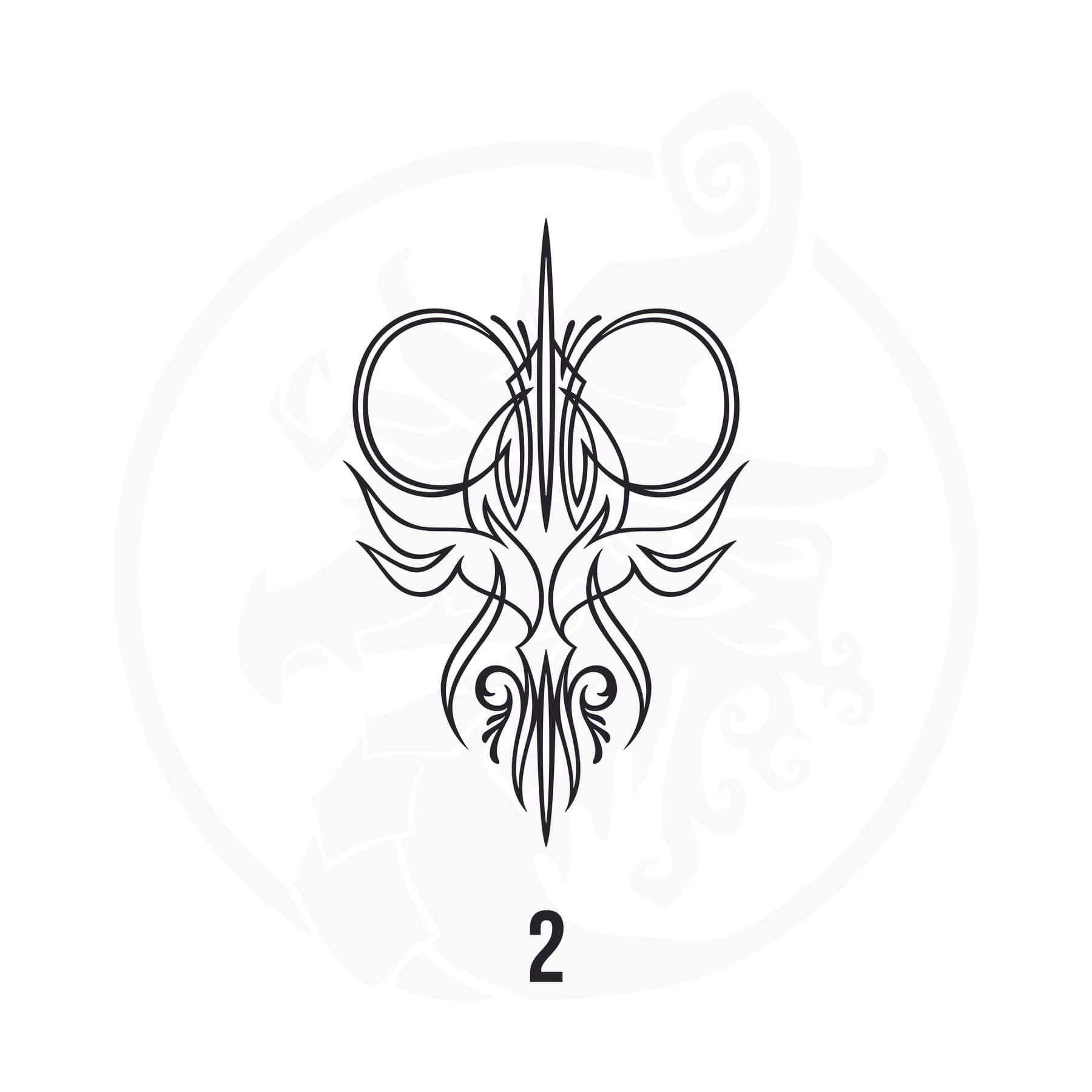 Pinstripe Vinyl Decal Series 107 Style 02, premium high-quality die-cut vinyl decal design #1 for cars, trucks, motorcycles, laptops, and more, sticker