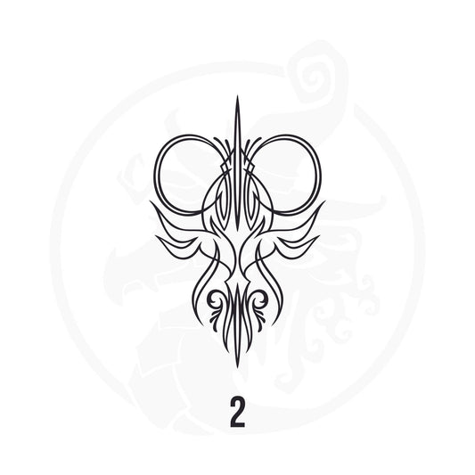 Pinstripe Vinyl Decal Series 107 Style 02, premium high-quality die-cut vinyl decal design #1 for cars, trucks, motorcycles, laptops, and more, sticker
