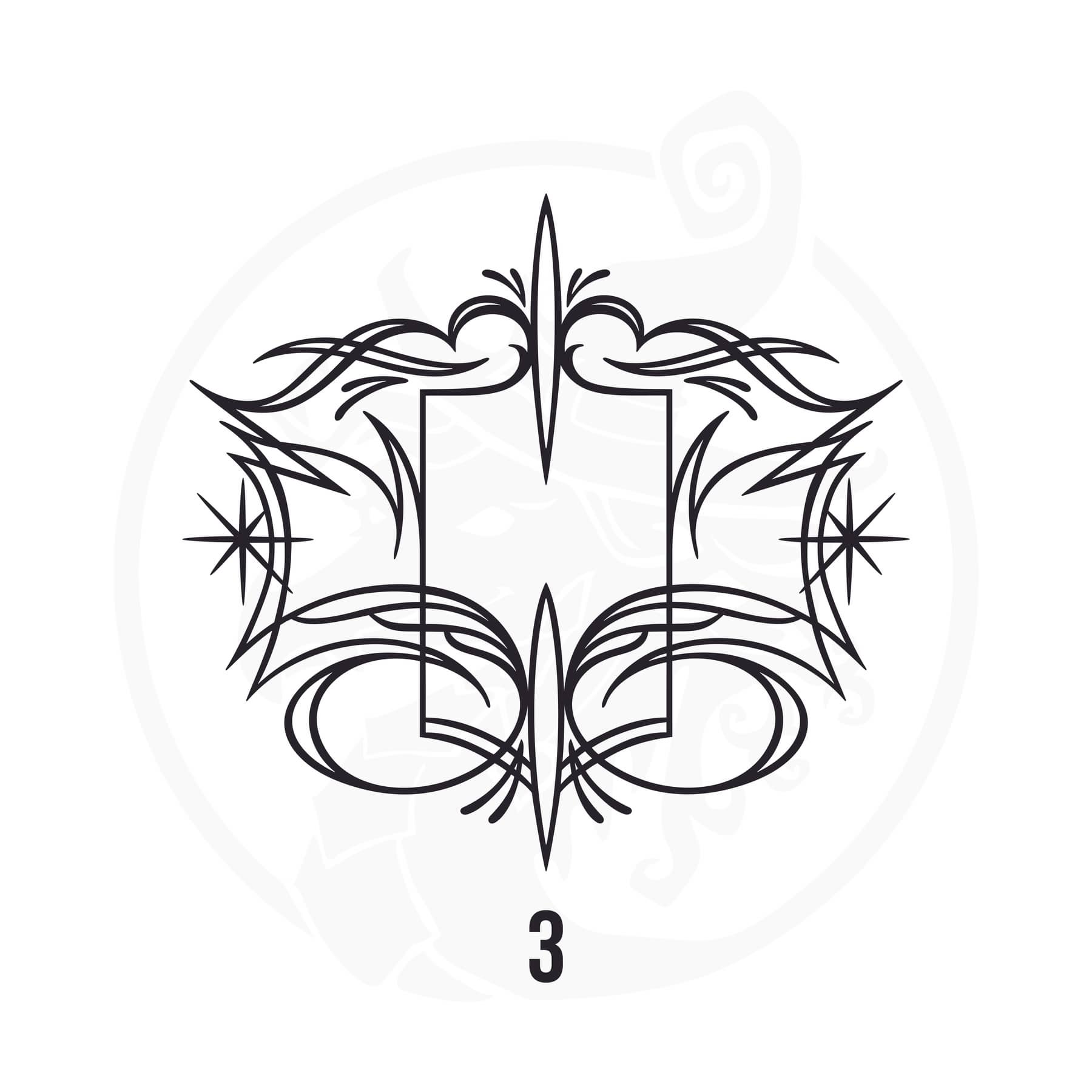 Pinstripe Vinyl Decal Series 107 Style 03, premium high-quality die-cut vinyl decal design #1 for cars, trucks, motorcycles, laptops, and more, sticker