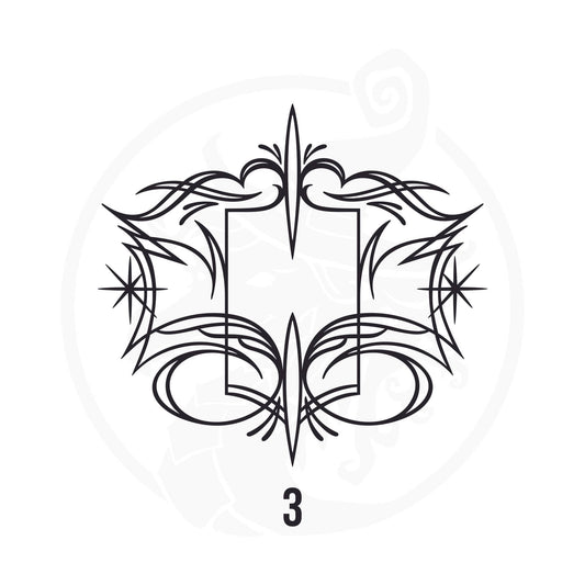 Pinstripe Vinyl Decal Series 107 Style 03, premium high-quality die-cut vinyl decal design #1 for cars, trucks, motorcycles, laptops, and more, sticker