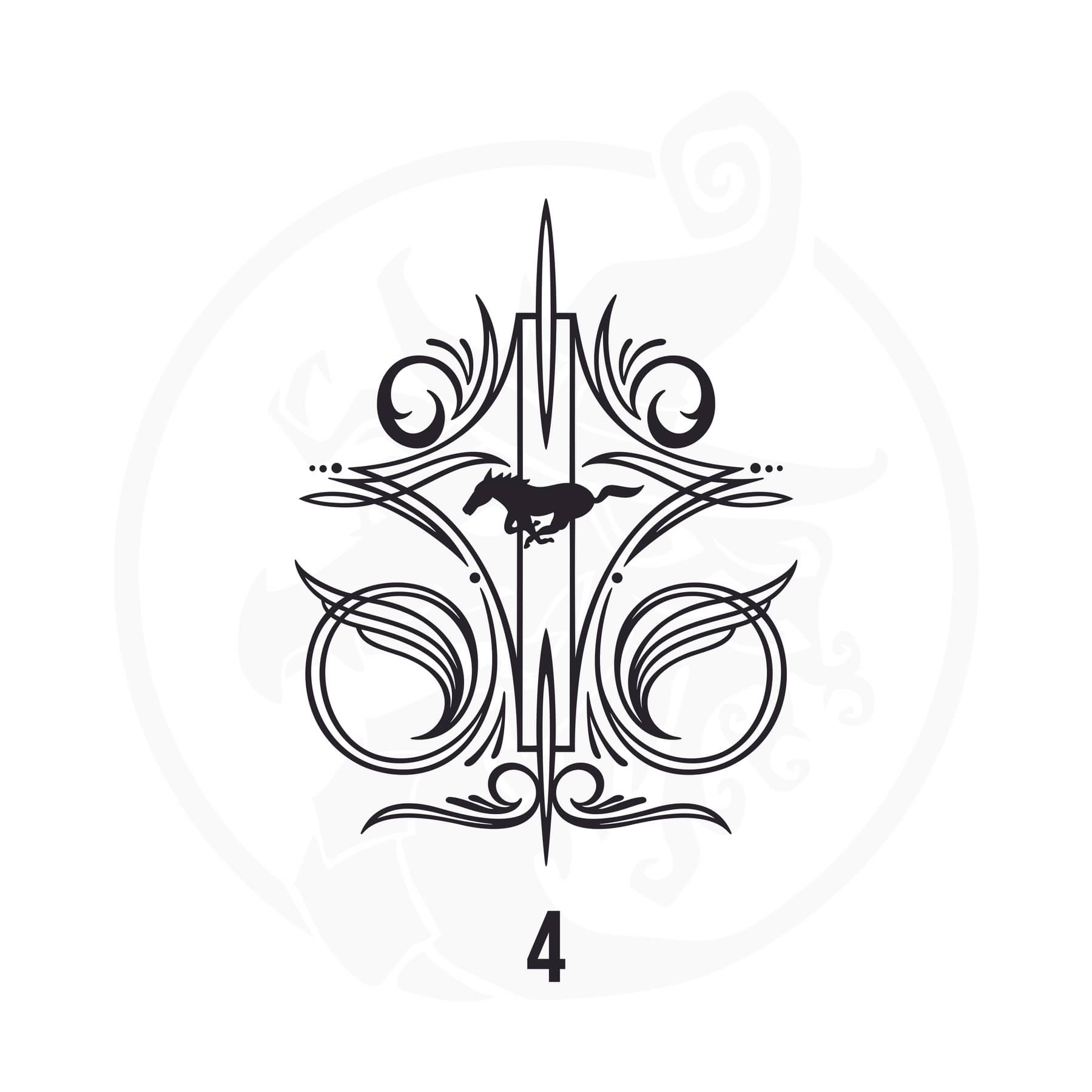 Pinstripe Vinyl Decal Series 107 Style 04, premium high-quality die-cut vinyl decal design #1 for cars, trucks, motorcycles, laptops, and more, sticker