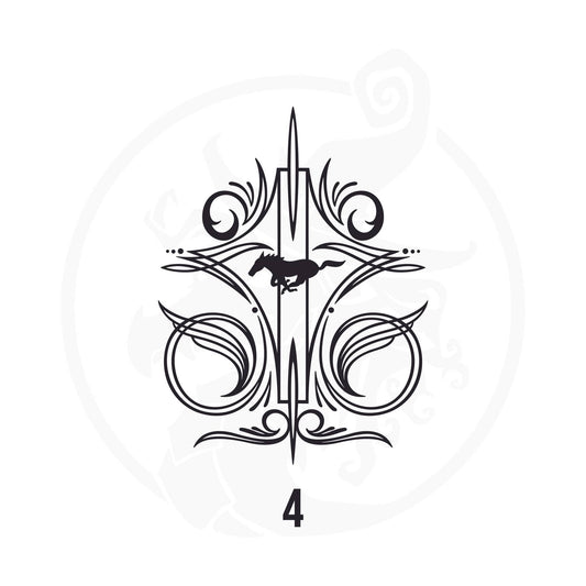 Pinstripe Vinyl Decal Series 107 Style 04, premium high-quality die-cut vinyl decal design #1 for cars, trucks, motorcycles, laptops, and more, sticker