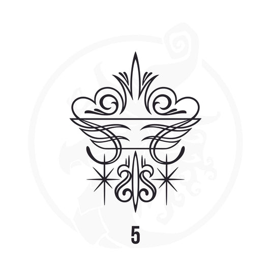 Pinstripe Vinyl Decal Series 107 Style 05, premium high-quality die-cut vinyl decal design #1 for cars, trucks, motorcycles, laptops, and more, sticker