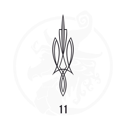 Pinstripe Vinyl Decal Series 107 Style 11, premium high-quality die-cut vinyl decal design #1 for cars, trucks, motorcycles, laptops, and more, sticker